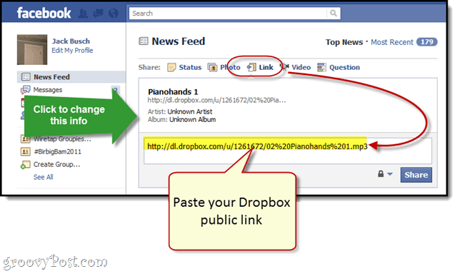 Facebook + Dropbox: Ingyenes MP3 streaming a Facebook falán
