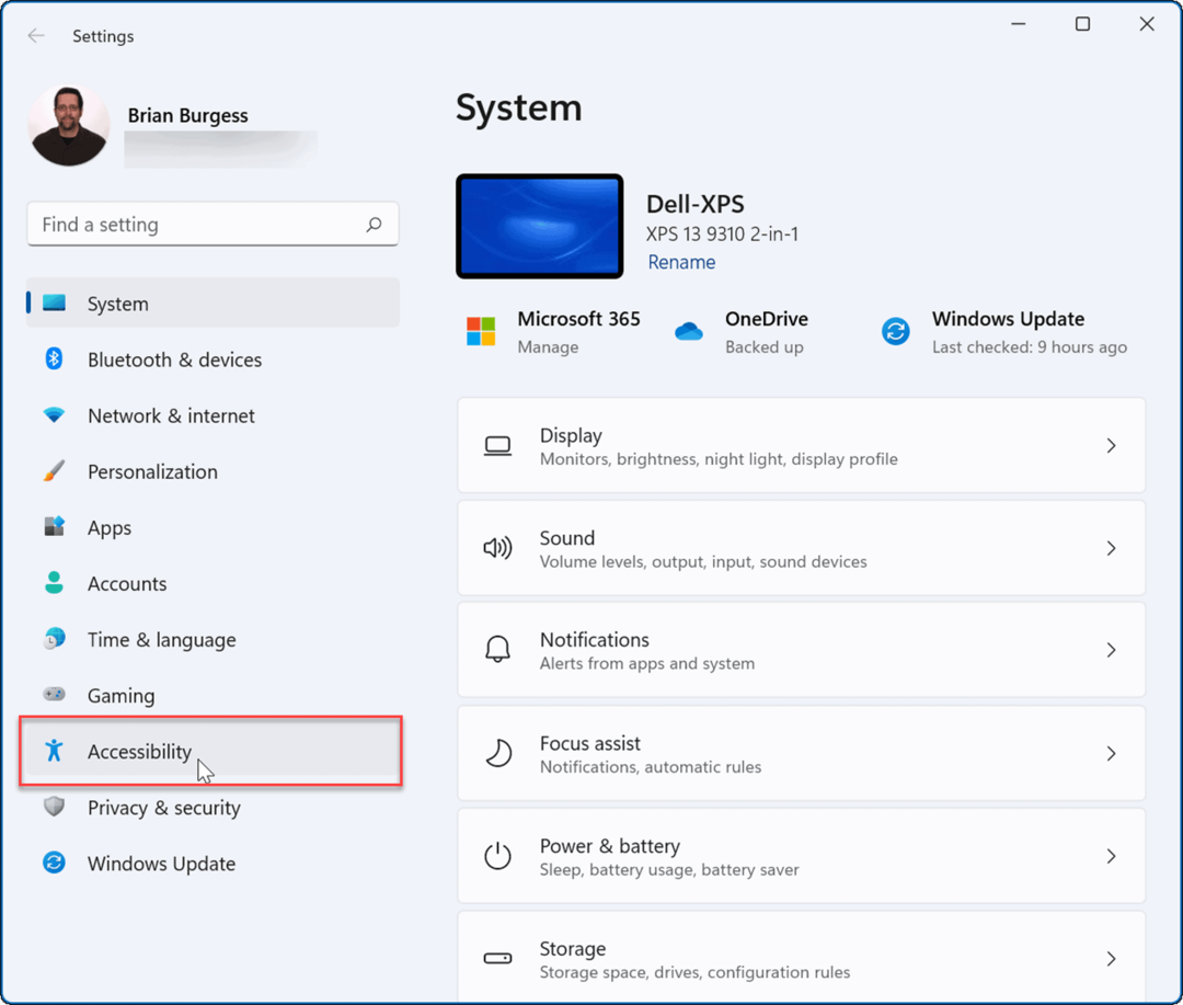 Windows 11 Beállítások Kisegítő lehetőségek