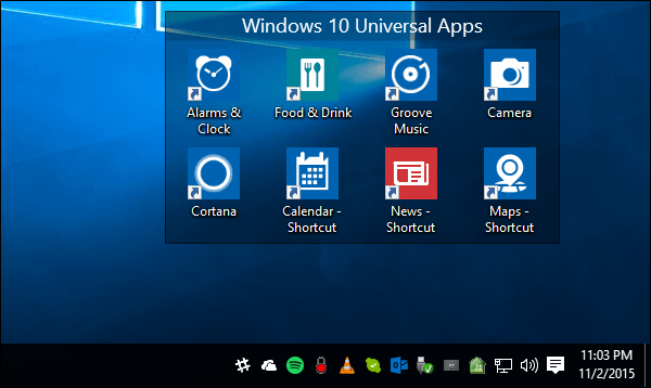 6 Windows 10 Universal App parancsikonok