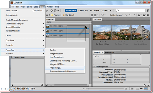 Panorámakép készítés az Adobe Bridge és az Adobe Photoshop használatával