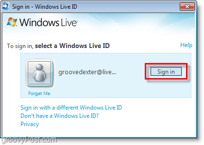 jelentkezzen be a bing sávba a Windows Live ID segítségével