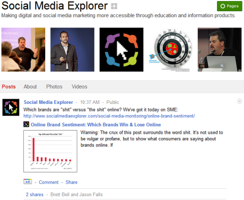 Google+ oldalak - Social Media Explorer
