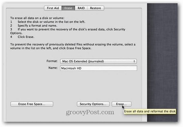 A Mac merevlemezének törlése és az OS X újratelepítése