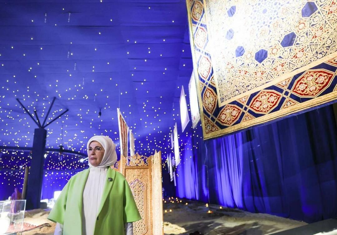 Emine Erdoğan bejárta a szamarkandi Expo Vásár területét