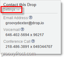 hogyan lehet elérni a drop.io beállításokat
