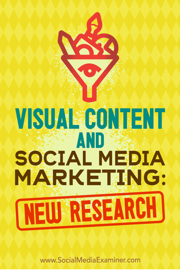 Vizuális tartalom és a közösségi média marketingje: Michelle Krasniak új kutatása a közösségi média vizsgáztatójáról.