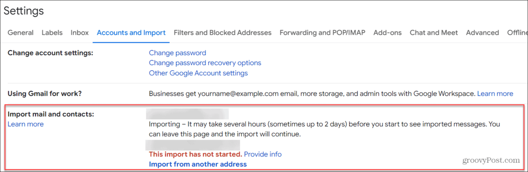 Outlook e-mailek importálása a Gmailbe