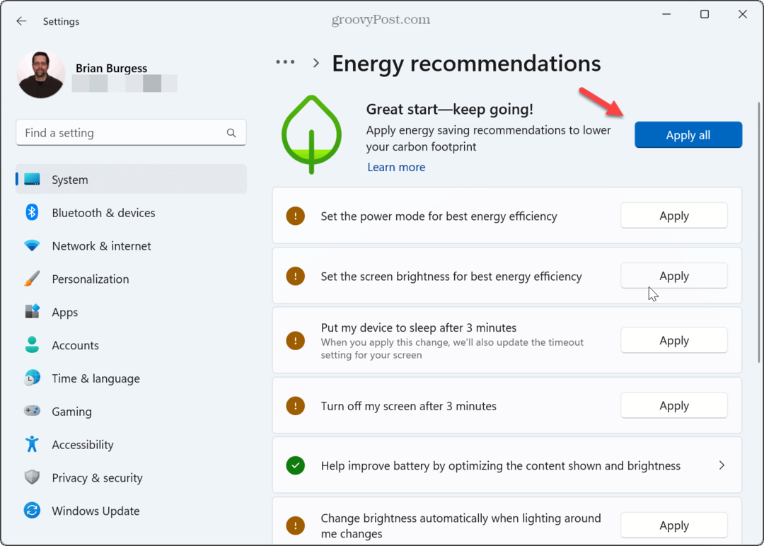 Energiaajánlatok alkalmazása Windows 11 rendszeren