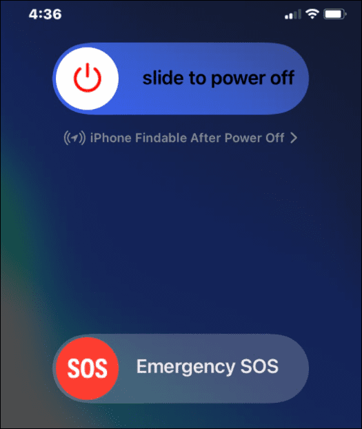 Sürgősségi SOS csúszka iPhone