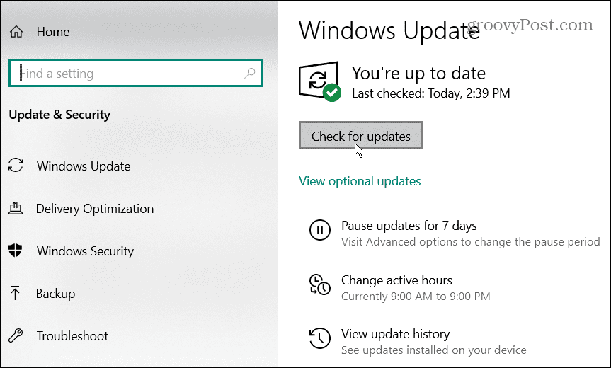 Windows frissítés Windows 10