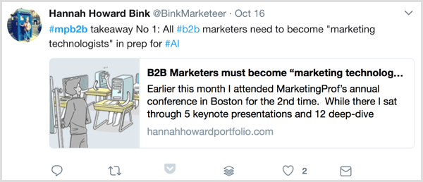 élő blogolás marketing profs b2b marketing fórum twitter példa