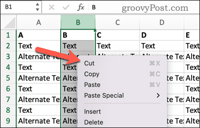 Vágás Excelben