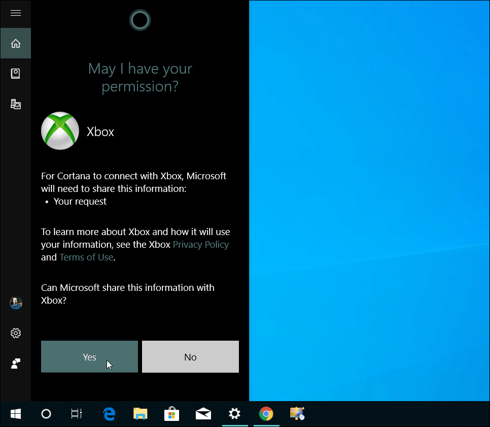 Csatlakoztassa az Xbox One Cortana PC-t