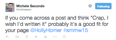 tweet holly homer smmw15 előadásából