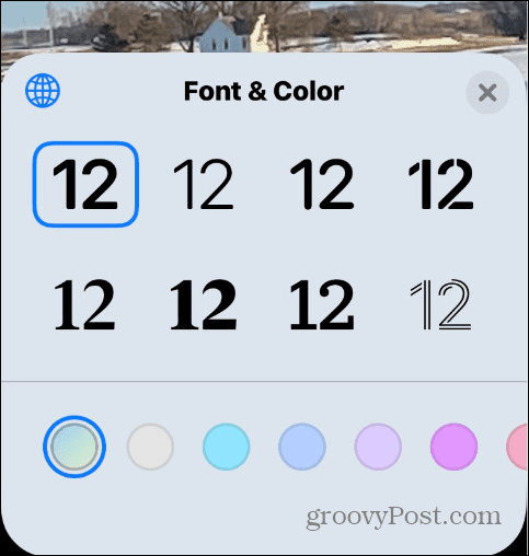 Szöveg színének módosítása iPhone-on