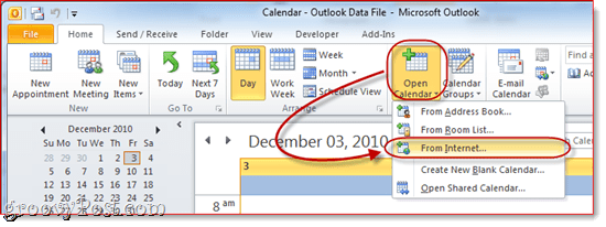 Google Naptár az Outlook 2010-hez. ”