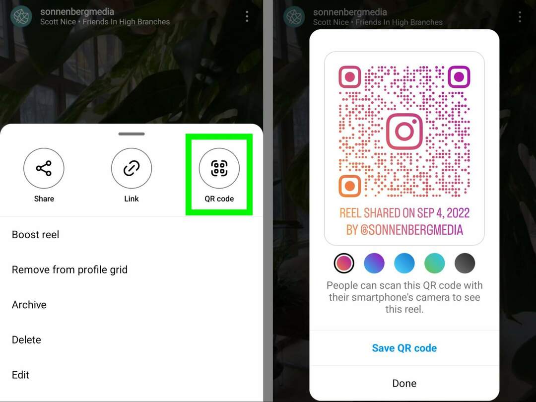 hogyan-hozzunk létre egy-instagram-qr-kódot a tekercsek megosztásához-sonnenbergmedia-example-3