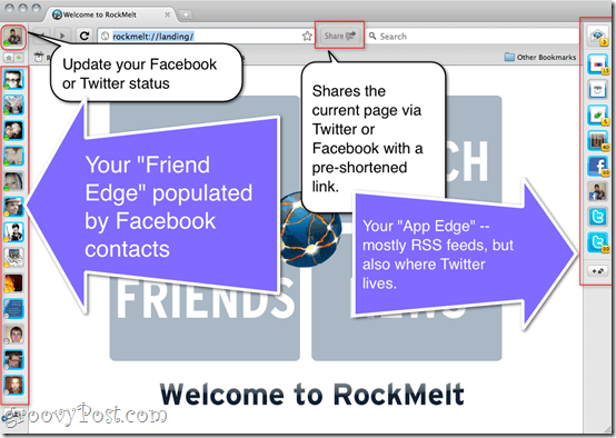 RockMelt Review - Közösségi Média webböngésző