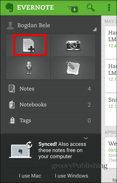 Evernote kézírás új