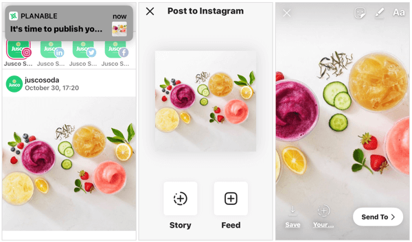 Ütemezze az Instagram történetet a Planable segítségével
