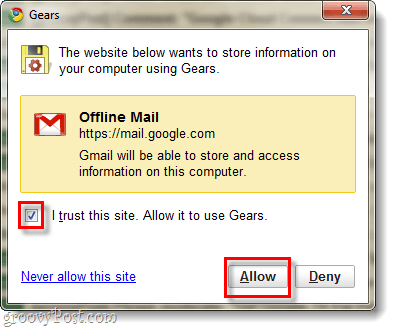 Engedélyezze a gmailnek, hogy hozzáférjen a google felszerelésekhez