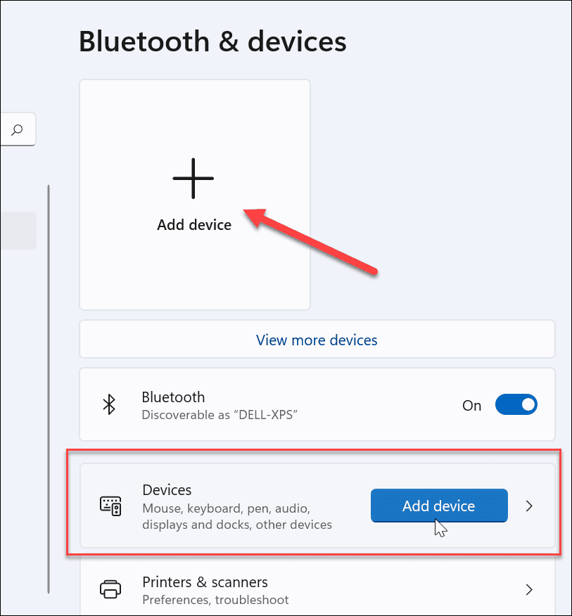 Bluetooth-eszköz hozzáadása a Windows 11 rendszerhez