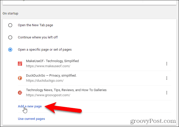 A Chrome-ba hozzáadott URL-ek