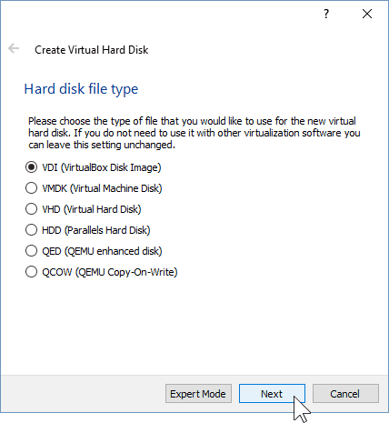 05 Megadja a merevlemez típusát (Windows 10 telepítés)