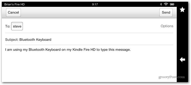 E-mail Kindle FIre HD