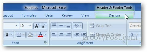 Excel fejléc 4. lábléc