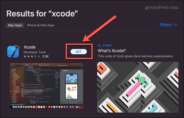 Az alkalmazásboltból szerezz be xcode-ot