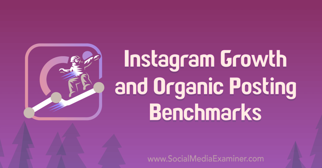 Michael Stelzner Instagram növekedési és organikus közzétételi referenciaértékei. 