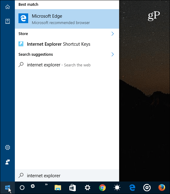 Az Internet Explorer kikapcsolása a Windows 10 rendszerben