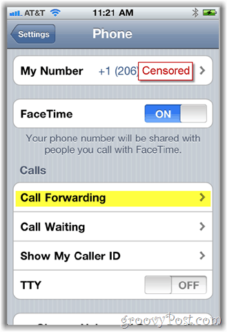 iphone hívásátirányítás képernyőképe
