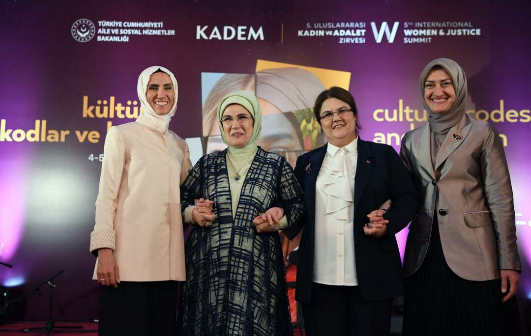 Erdoğan First Lady találkozott Kaoutar Krikou-val, Algéria nemzeti szolidaritási, családi és nők helyzetének miniszterével.
