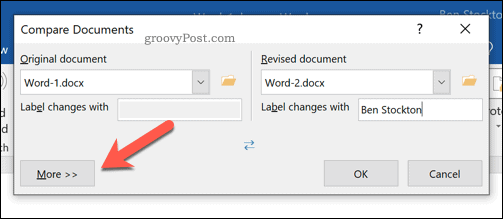 További lehetőségek a Microsoft Word-dokumentumok összehasonlításához