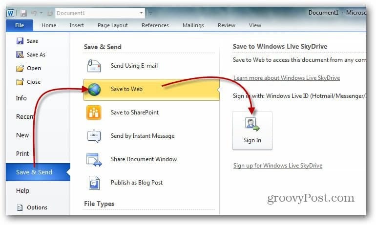 Útmutató a hálózati meghajtó leképezéséhez a Windows Live Skydrive alkalmazáshoz az Office 2010 használatával