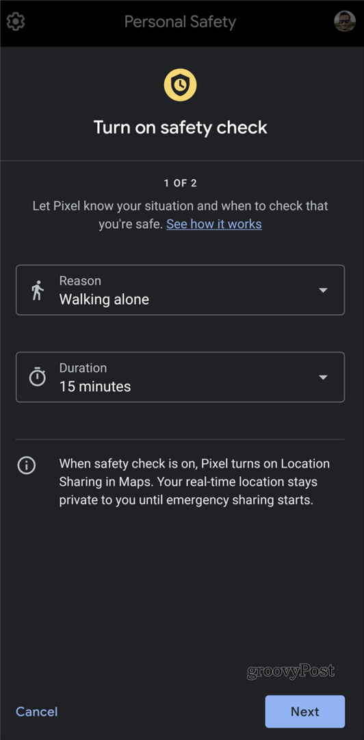 A Pixel biztonsági ellenőrzése bekapcsol