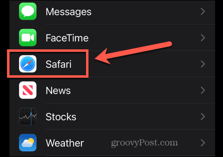 safari beállítások iphone