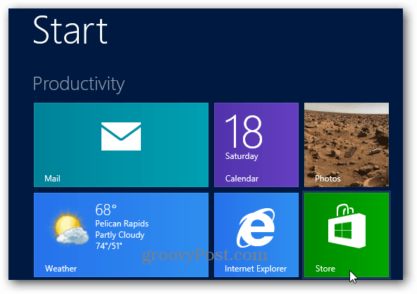 Indítsa el a Windows Store alkalmazást