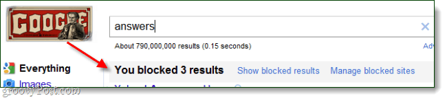 google keresés 3 blokkolt eredmények