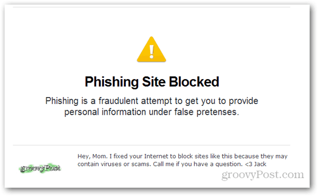Az opendns adathalász webhely blokkolva van