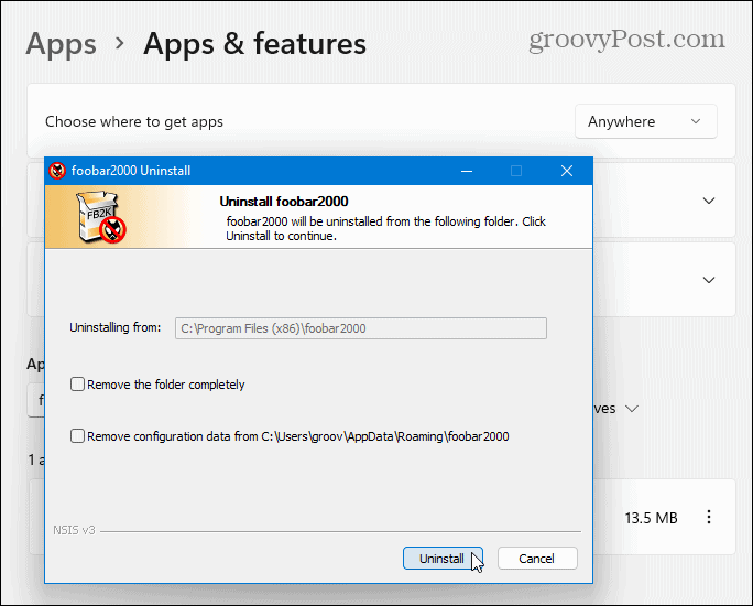 Távolítsa el a Win32 Apps Windows 11 rendszert