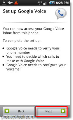 Google Voice az Android mobil bejelentkezéshez
