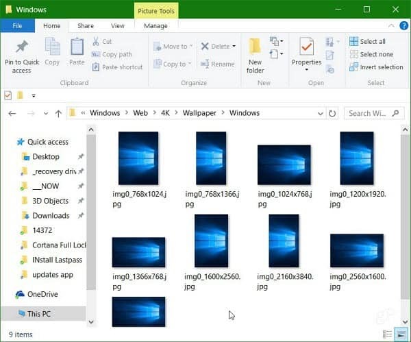 Íme, hogyan lehet megtalálni a Windows 10 háttérképeket