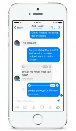 A Facebook Messenger teszteli a hang-szöveg funkciót.