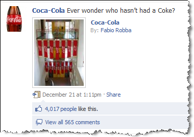 coca-cola a facebook-on