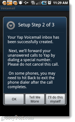 A Yap Voicemail beállítása 2. lépés