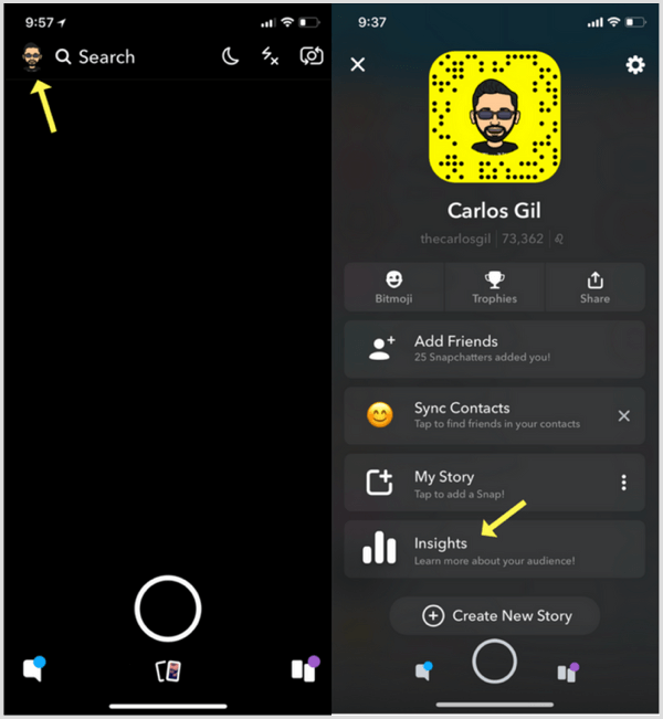 Snapchat betekintés a hozzáférés módjába