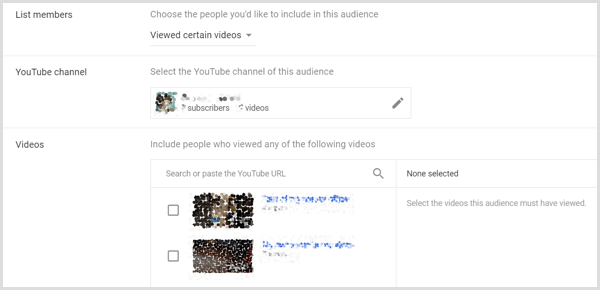 Google AdWords megjegyzési lehetőségek videomegtekintés alapján